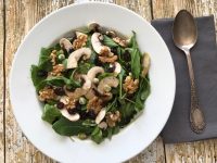 סלט תרד ופטריות 3